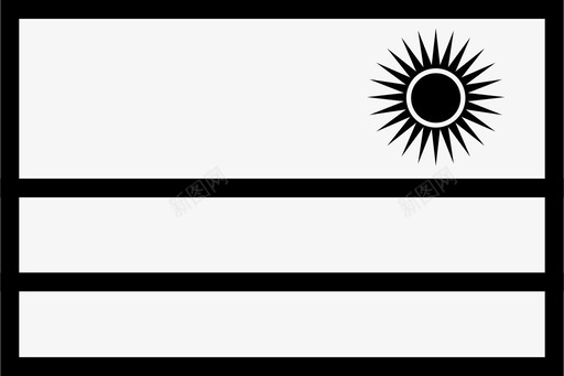 条纹粉色卢旺达国旗世界太阳图标图标