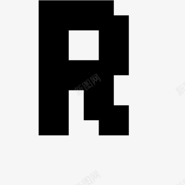 火鸡字母r 像素字母7 x高图标图标