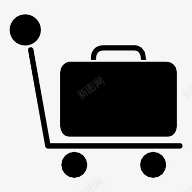 行李运输带行李车推车销售图标图标