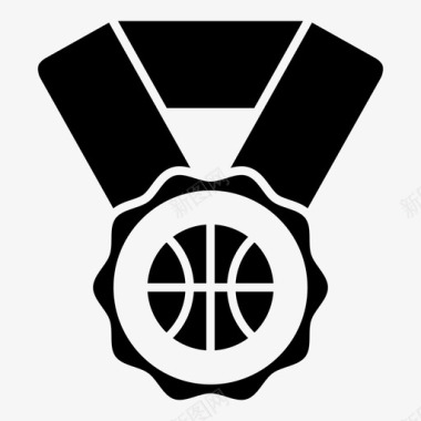 运动器械篮球奖章奖品冠军图标图标