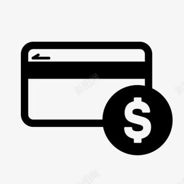 信用卡现金卡办公室图标图标