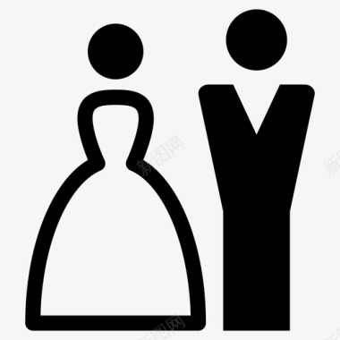 婚礼婚纱礼服男图标图标