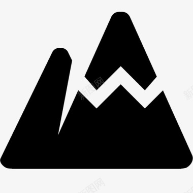 山峰成就登山图标图标