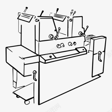 胶印机印刷机机械图标图标