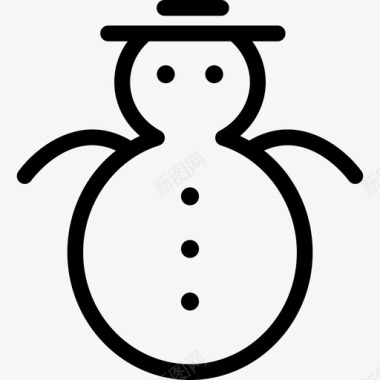 冬天的雪人雪人娱乐冰霜图标图标