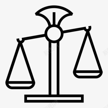 正义石狮子正义天平量度仪表图标图标
