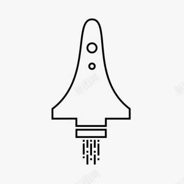 矢量太空太空船科学家火箭图标图标