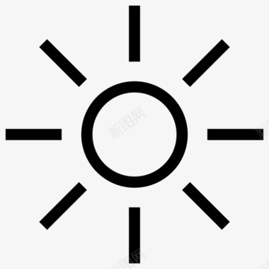 太阳明亮日光图标图标