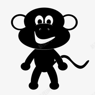 黑猴子猴子图标图标