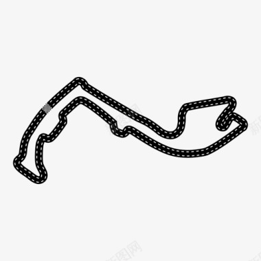 摩纳哥大奖赛赛车赛道图标图标