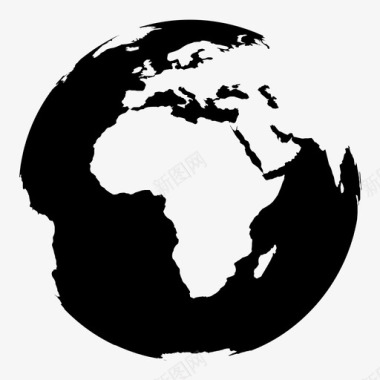 星球背景非洲大陆国家地图图标图标