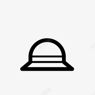 女帽花盆帽毛毡帽图标图标