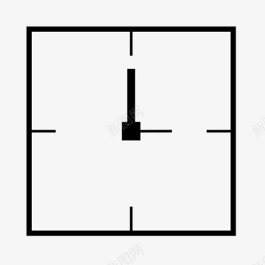 方形写字板时钟时间秒表图标图标