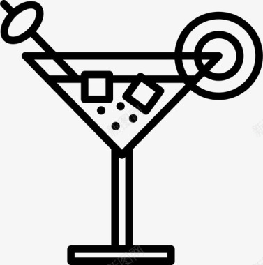 冰块鸡尾酒酒精饮料图标图标