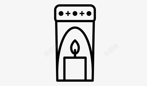 祈祷蜡烛宗教纪念图标图标