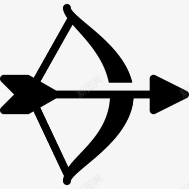运动种类标志射箭箭弓图标图标