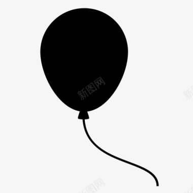 漂浮气球气球派对聚脂薄膜图标图标