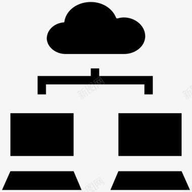 云存储网络云数据存储云数据传输图标图标