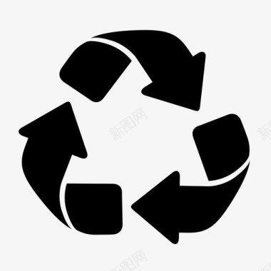 环保标志PNG矢量图回收闭环环保图标图标
