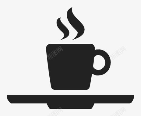 热气腾腾的浓缩咖啡图标图标