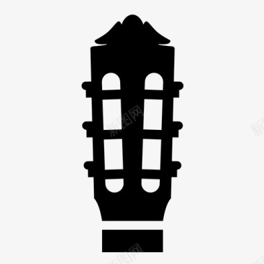 吉他古典吉他主轴箱调音弦乐图标图标