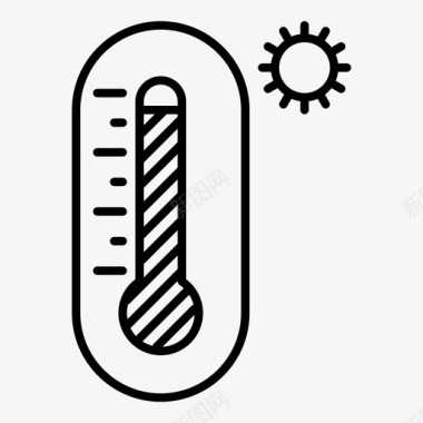 热暖温度计图标图标