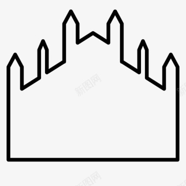 大教堂米兰大教堂图标图标