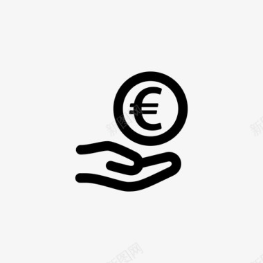 欧元图标欧元付款货币图标图标