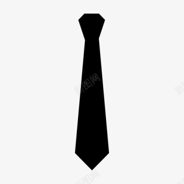 黑色领带工作衬衫图标图标