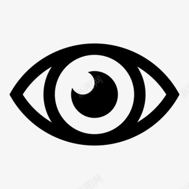 瞳孔眼睛可见视野图标图标