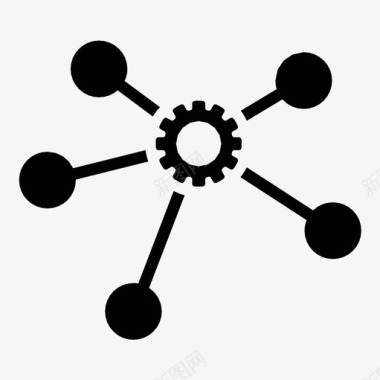 齿轮连接行业链接图标图标