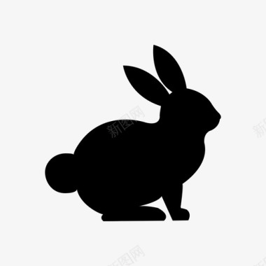 眼睛标志兔子杰克兔宠物图标图标