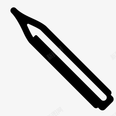 铅笔书写木头图标图标