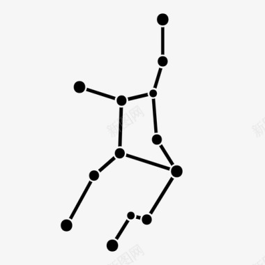 六边形图案处女座占星术星座图标图标