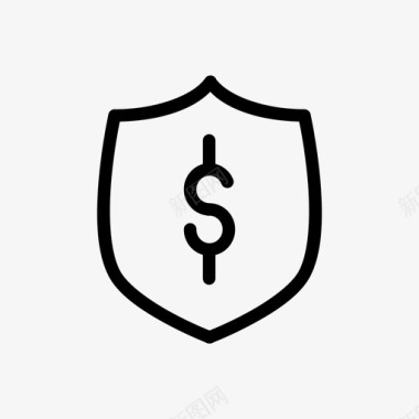 金融保护盾牌安全图标图标