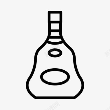 轩尼诗XO酒酒瓶白兰地饮料图标图标