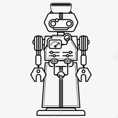 人物表彰机器人可编程主板图标图标