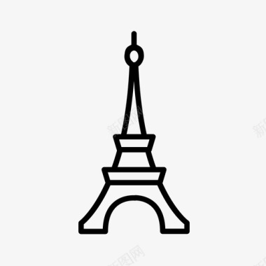 埃菲尔铁塔城市法国图标图标