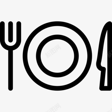 餐具刀叉餐盘图标图标