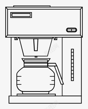 法式咖啡壶咖啡机醒醒器咖啡壶图标图标