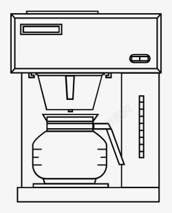 常用厨房用具咖啡机醒醒器咖啡壶图标高清图片