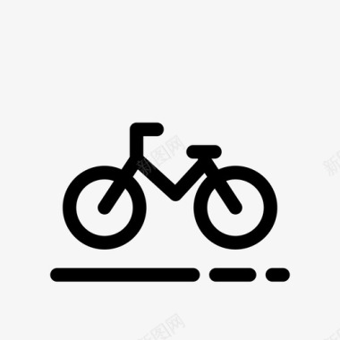 通勤自行车轮子步行图标图标