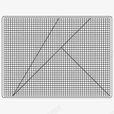 创意隔热垫切割垫清洁网格图标图标