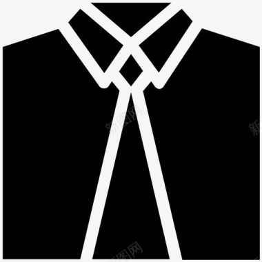 衬衫和领带休闲礼服图标图标