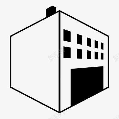 车库建筑结构住宅图标图标