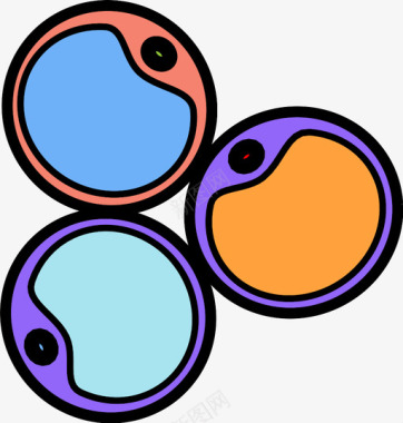 生物脂肪细胞环模式图标图标