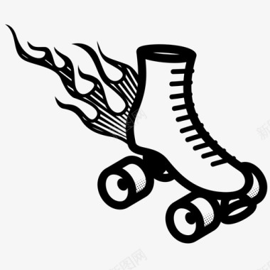 学生熘冰鞋溜冰鞋运动溜冰图标图标