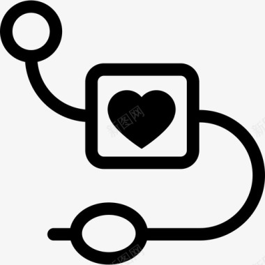 有心脏标志的医疗设备工具和用具医药和健康图标图标