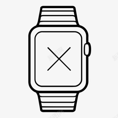 短的缺陷智能手表可穿戴设备错误图标图标