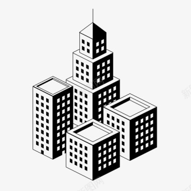 结构城市建筑结构图标图标